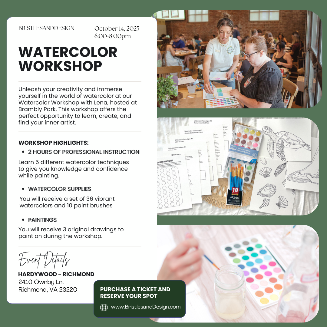 Bristles & Design - Watercolor Workshop