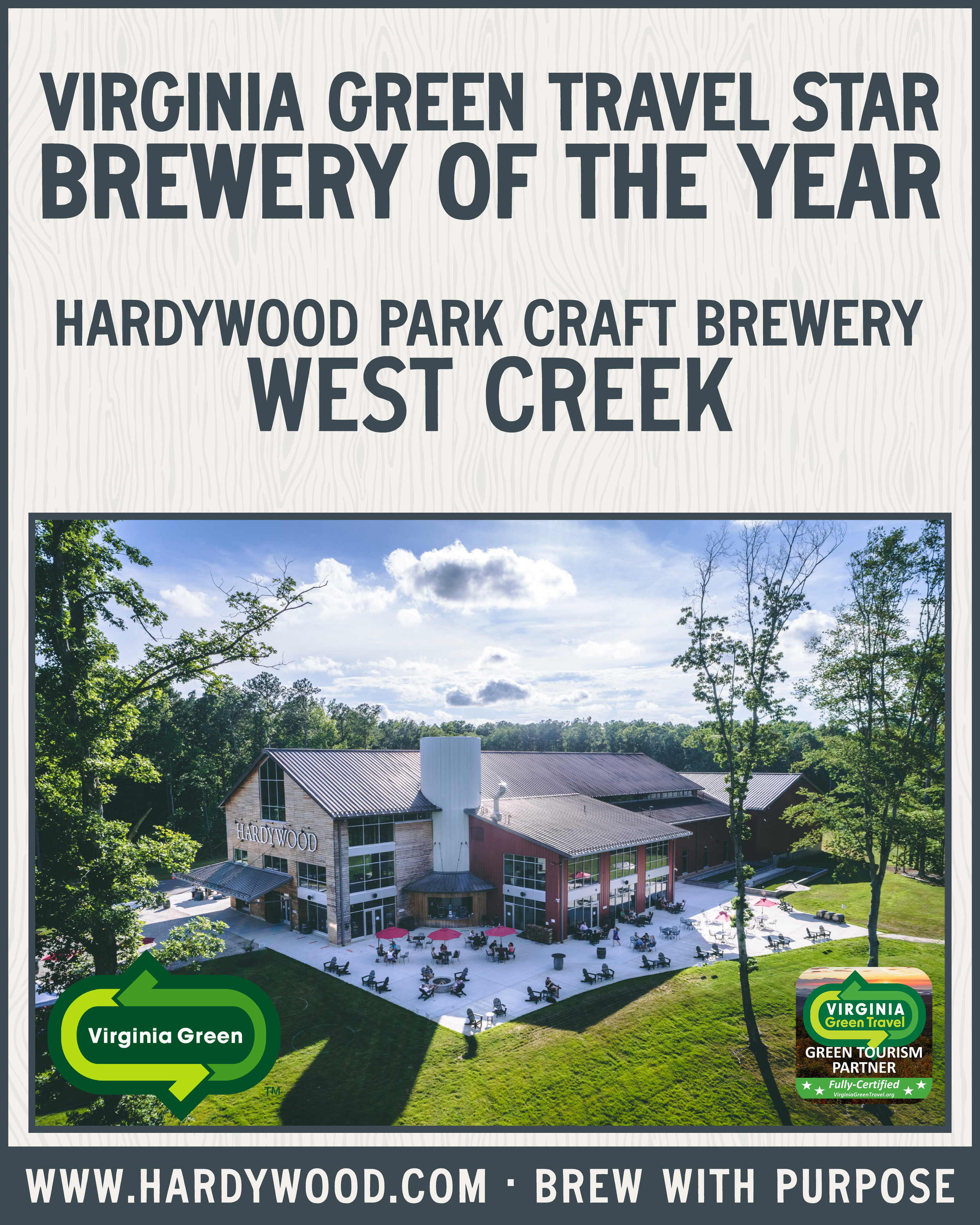 Hardywood West Creek Named 2026 Green Brewery of the Year by the Virginia Green Travel Alliance