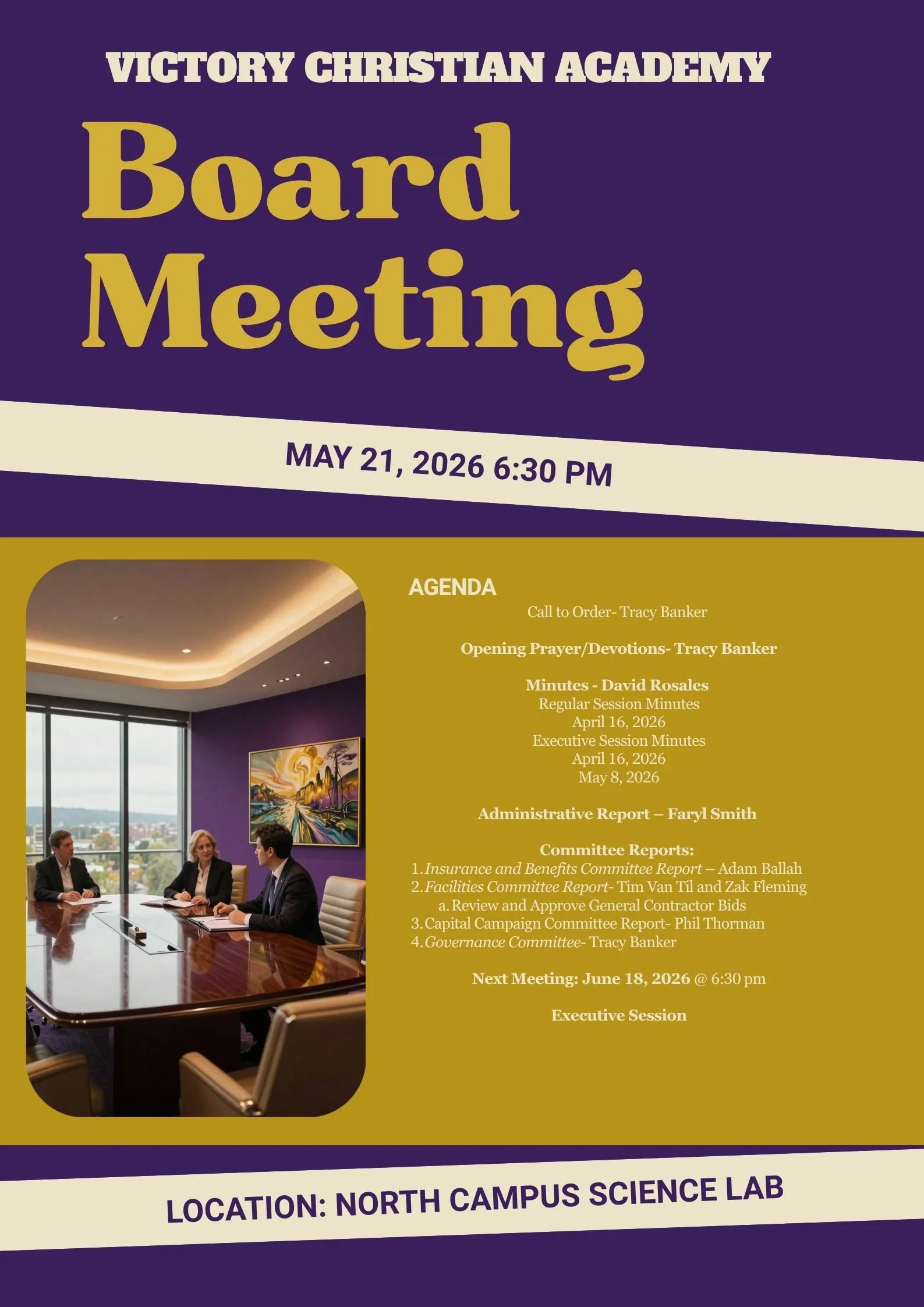 May Meeting Agenda