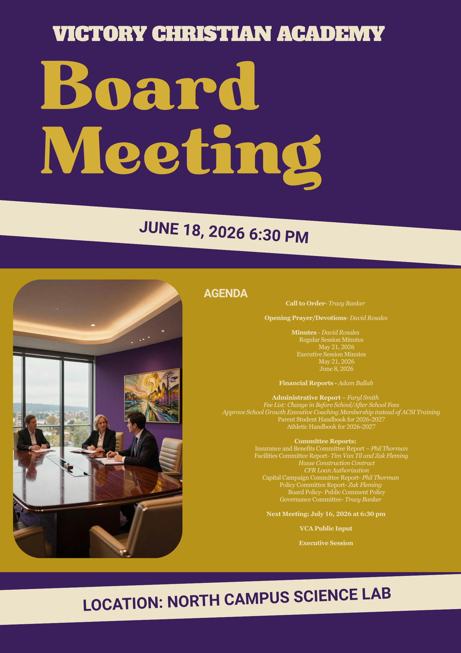June Meeting Agenda