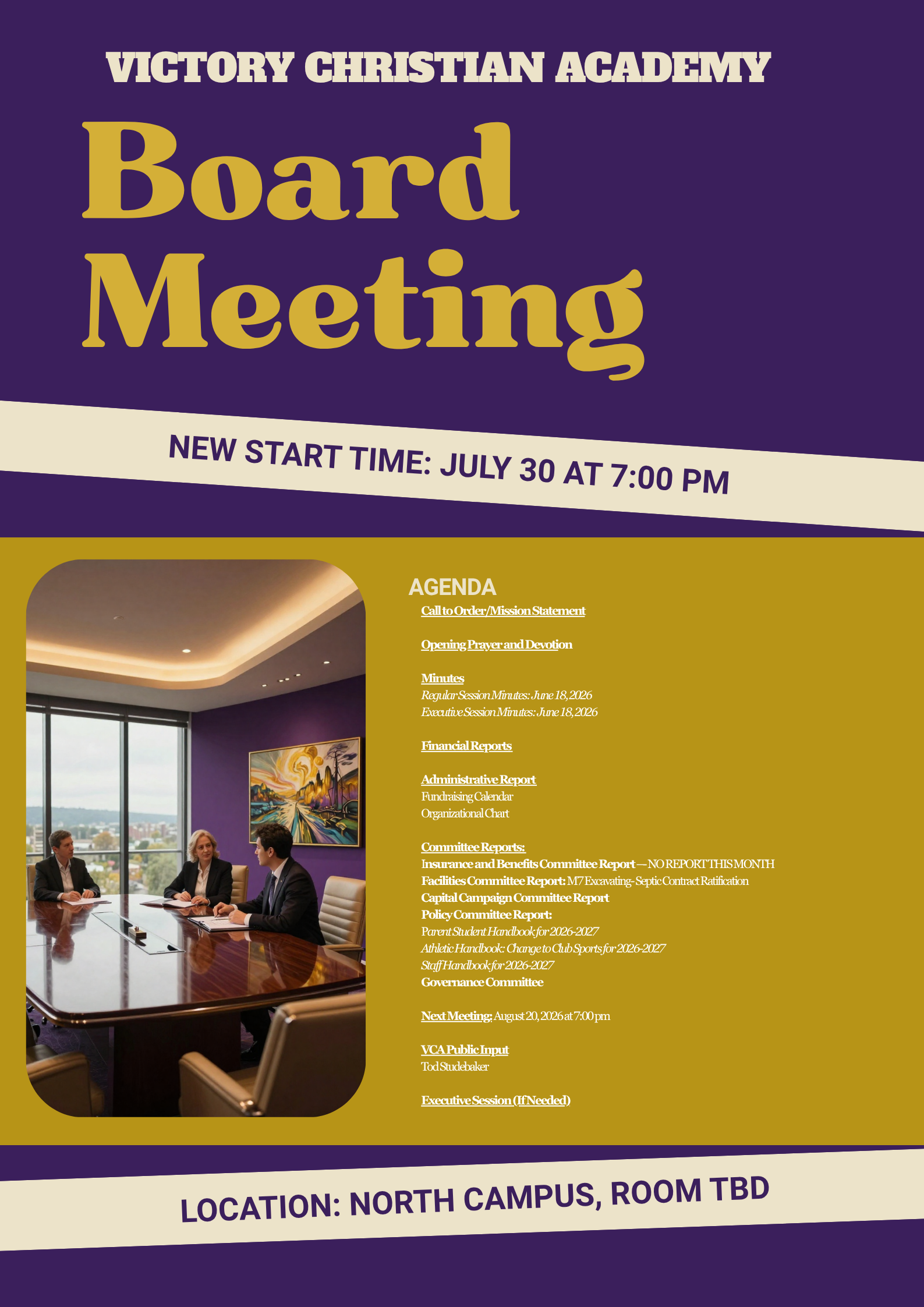 July Meeting Agenda