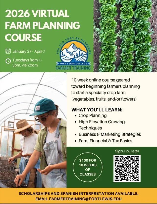 Registration Open for Fort Lewis College “Virtual Farm Planning Course”