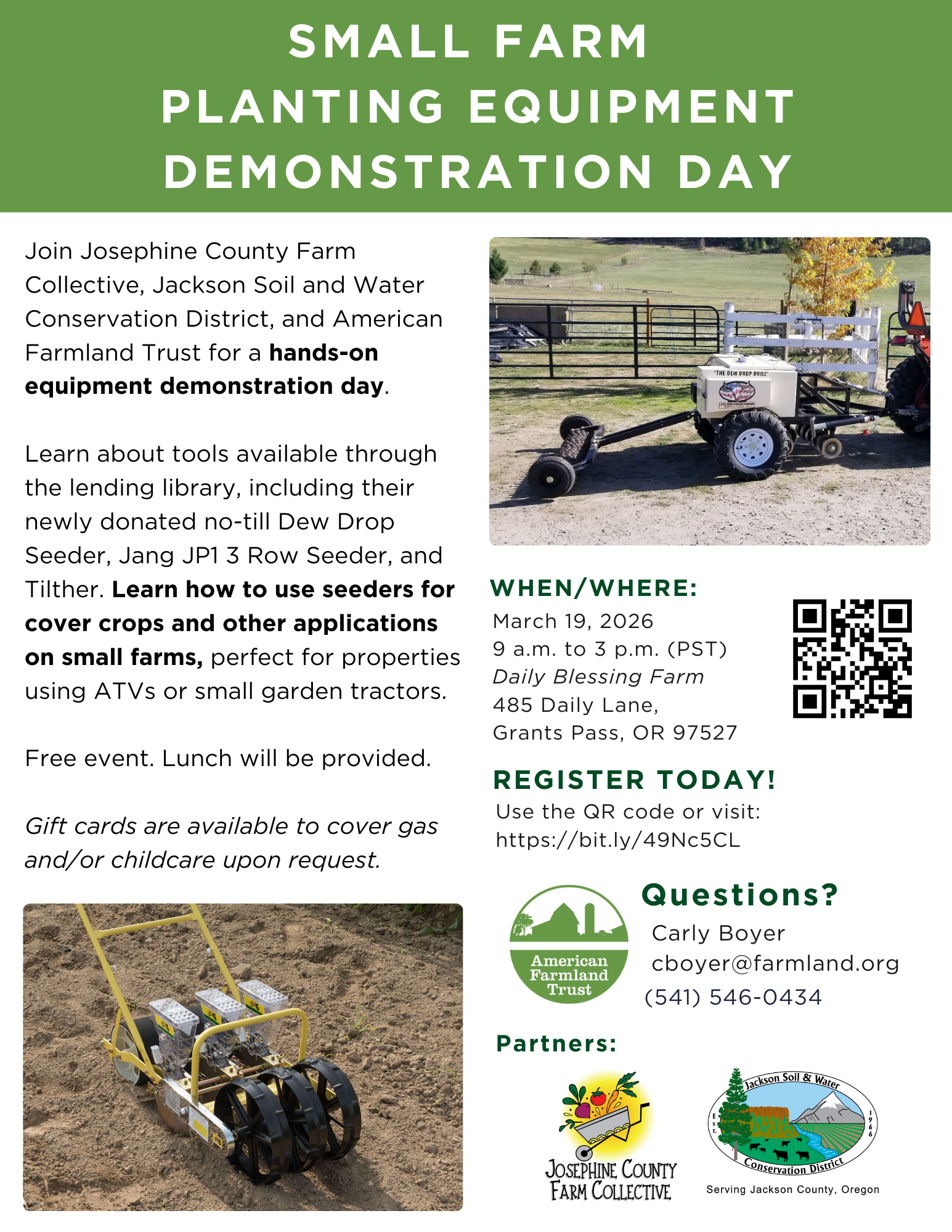 Small Farm Planting Equipment Demo Day