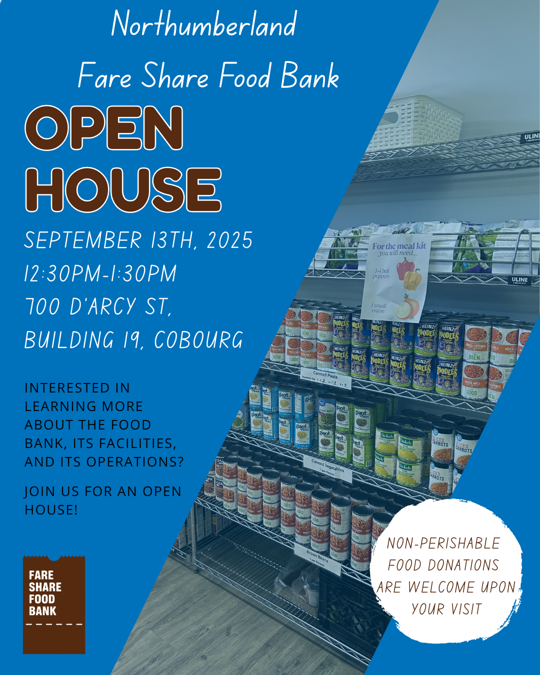 Fare Share Open House September 13th