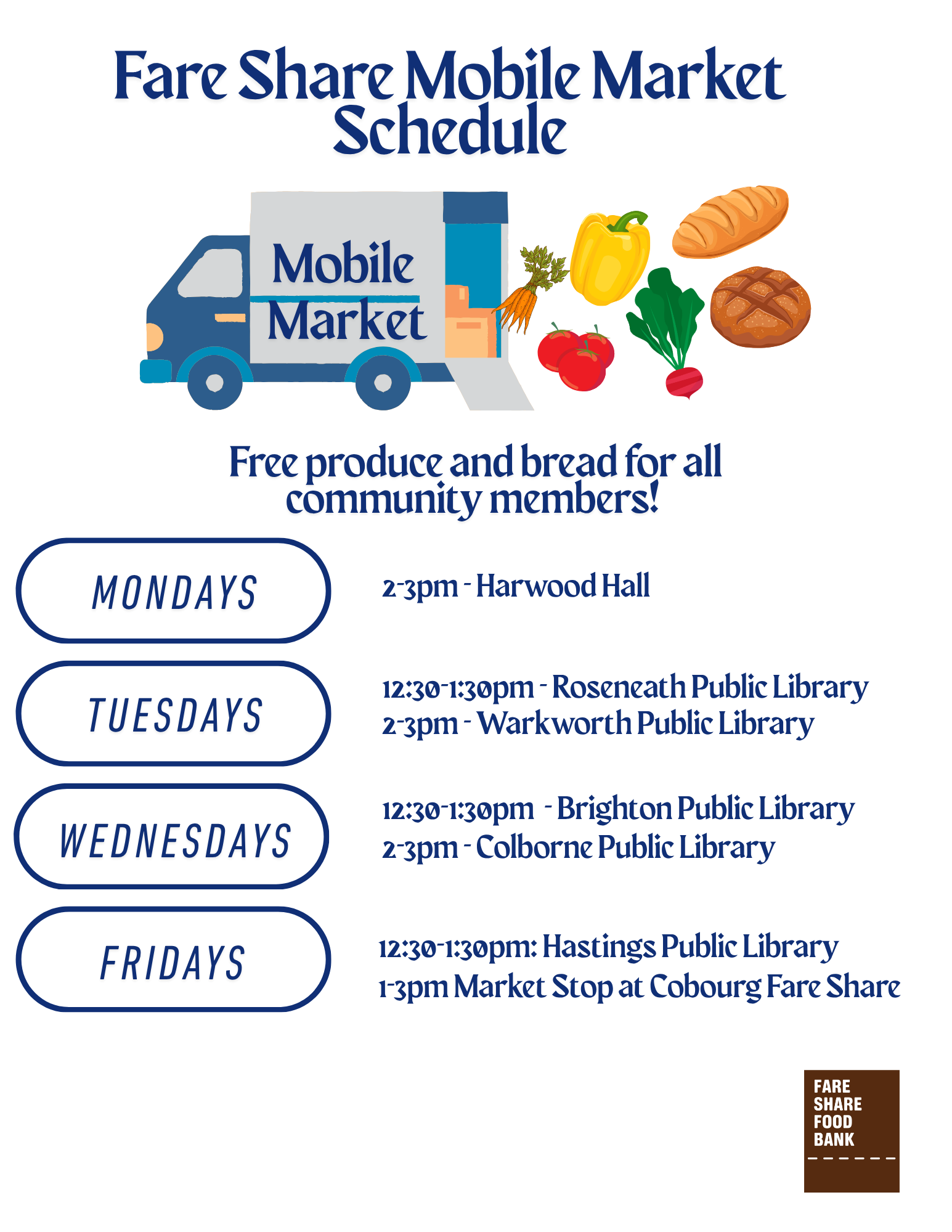 Mobile Market Fall Schedule 