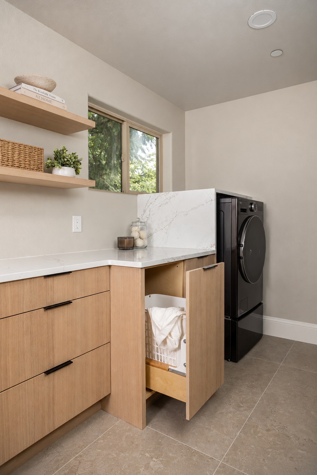 Warm Modern Laundry Room with Oak Shelves.png