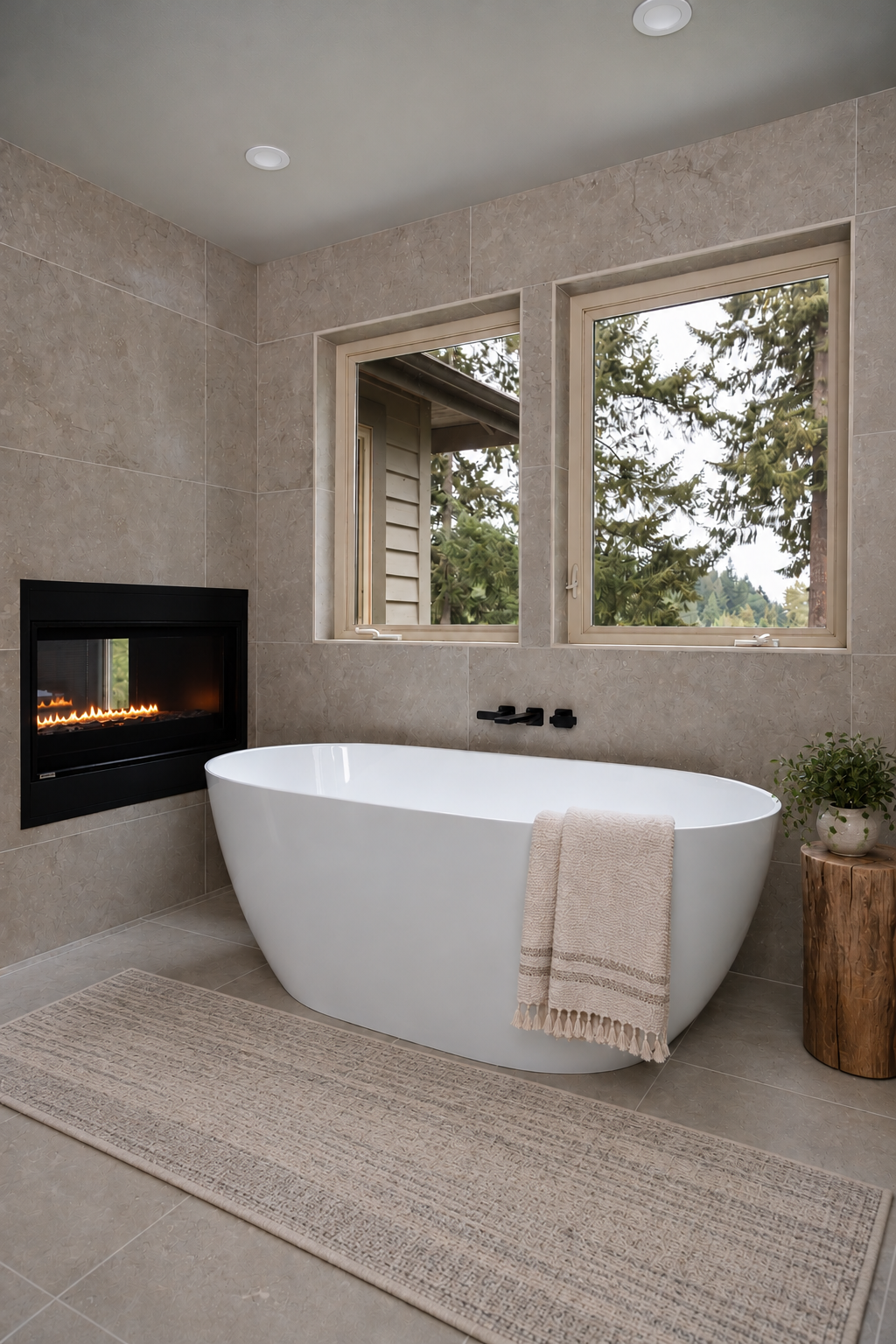 Spa Bathroom with Trailing Plant and Neutral Rug.png