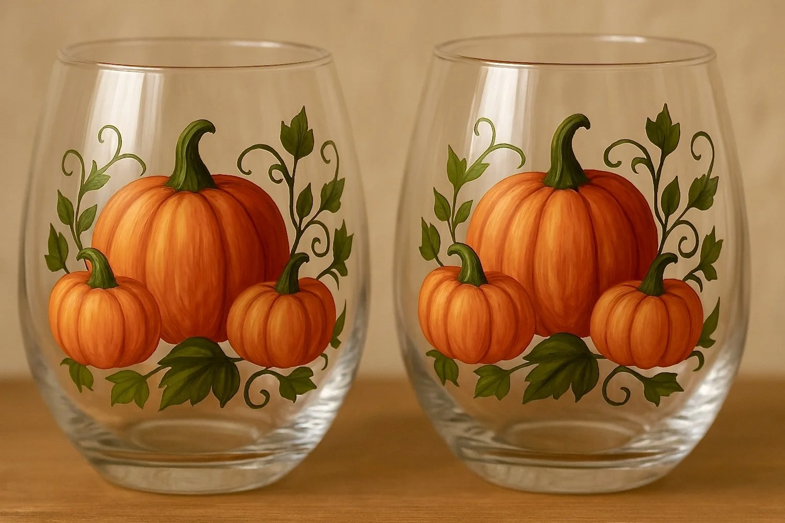 🎃 Painted Pumpkin Wine Glass Night 🍷