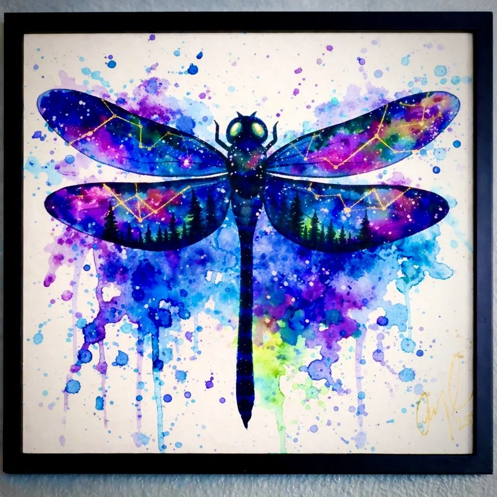 Whimsical Dragonfly Watercolor