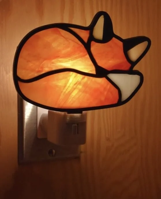 Sleeping Fox Nightlight Stained Glass Workshop