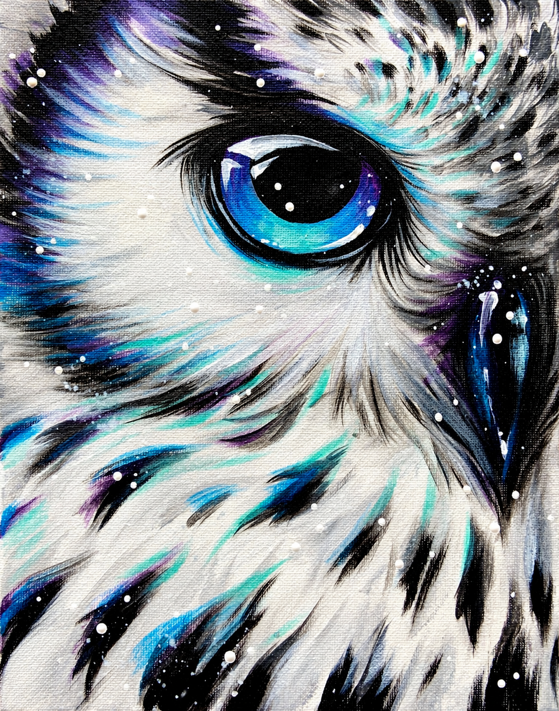 Half Faced Snow Owl