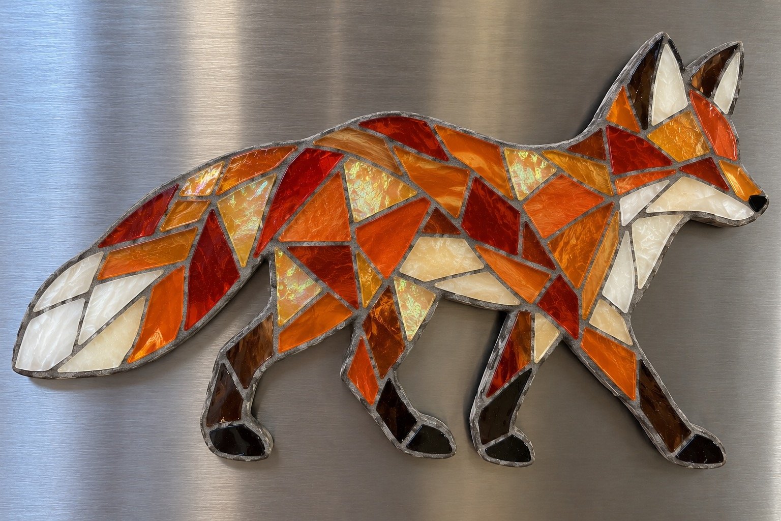 Choose your Craft: Fox Mosaic Magnet or Canvas