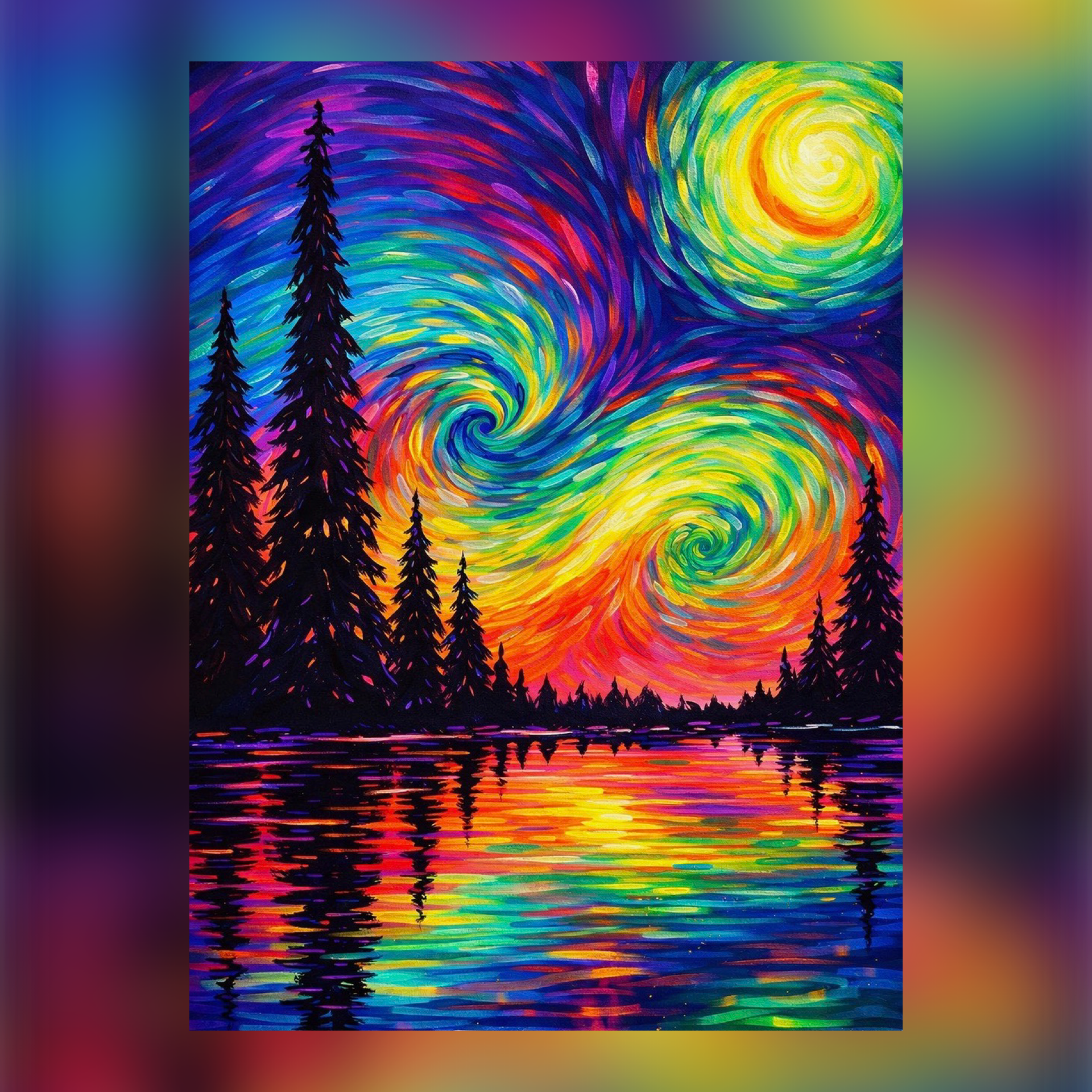 Van Gogh Glow Black Light Paint Night