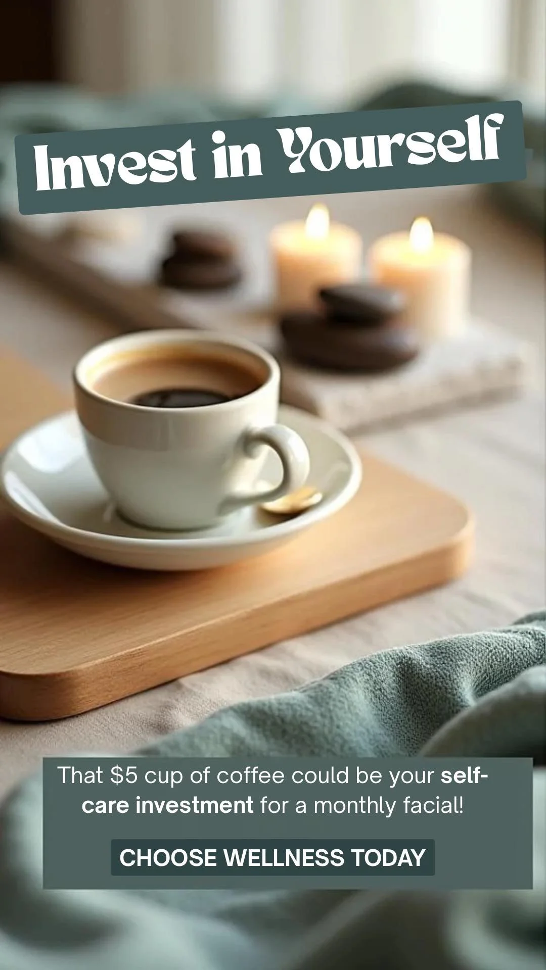 💭 That $5 cup of coffee Monday&ndash;Friday? It&rsquo;s your monthly facial or massage.

Sometimes what feels unattainable is just hidden in our daily habits. ☕️✨

If you spend $5 a day on coffee, that&rsquo;s $100+ a month &mdash; enough to invest 