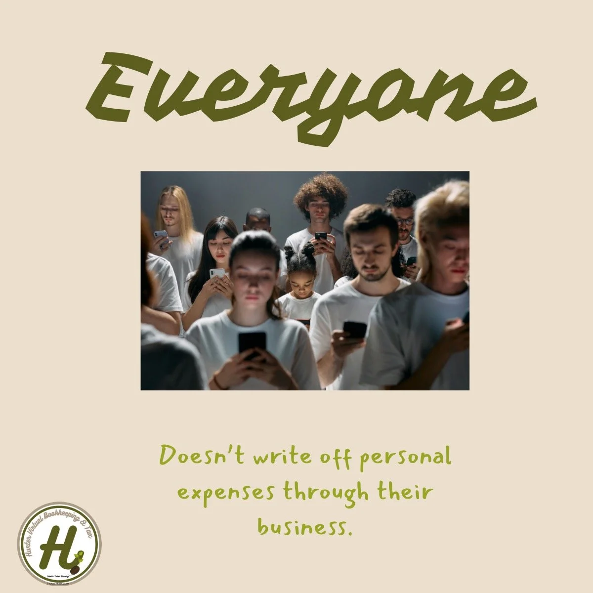 Everyone doesn't write off personal expenses in their business and you're only getting away with it because you don't have an accountant to hold you accountable. More importantly co-mingling is re-enforcing your overspending. Get serious and hire an 