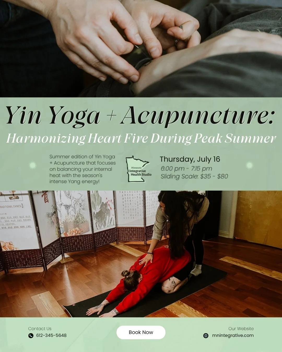 Yin Yoga + Acupuncture: Harmonizing Heart Fire During Peak Summer