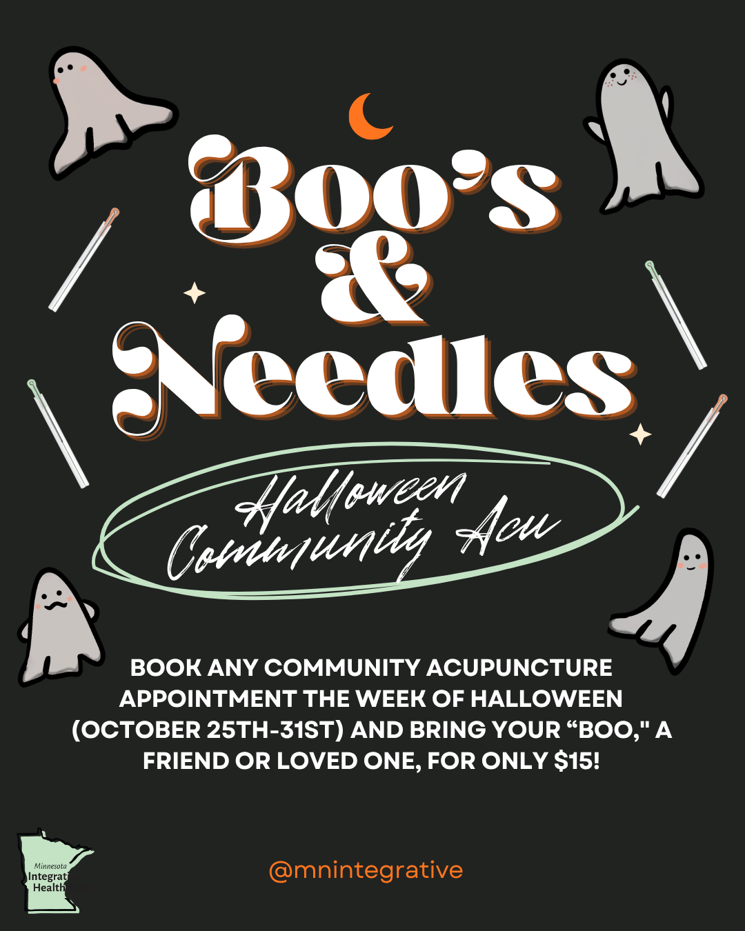 “Boo’s” &amp; Needles: Halloween Community Acupuncture