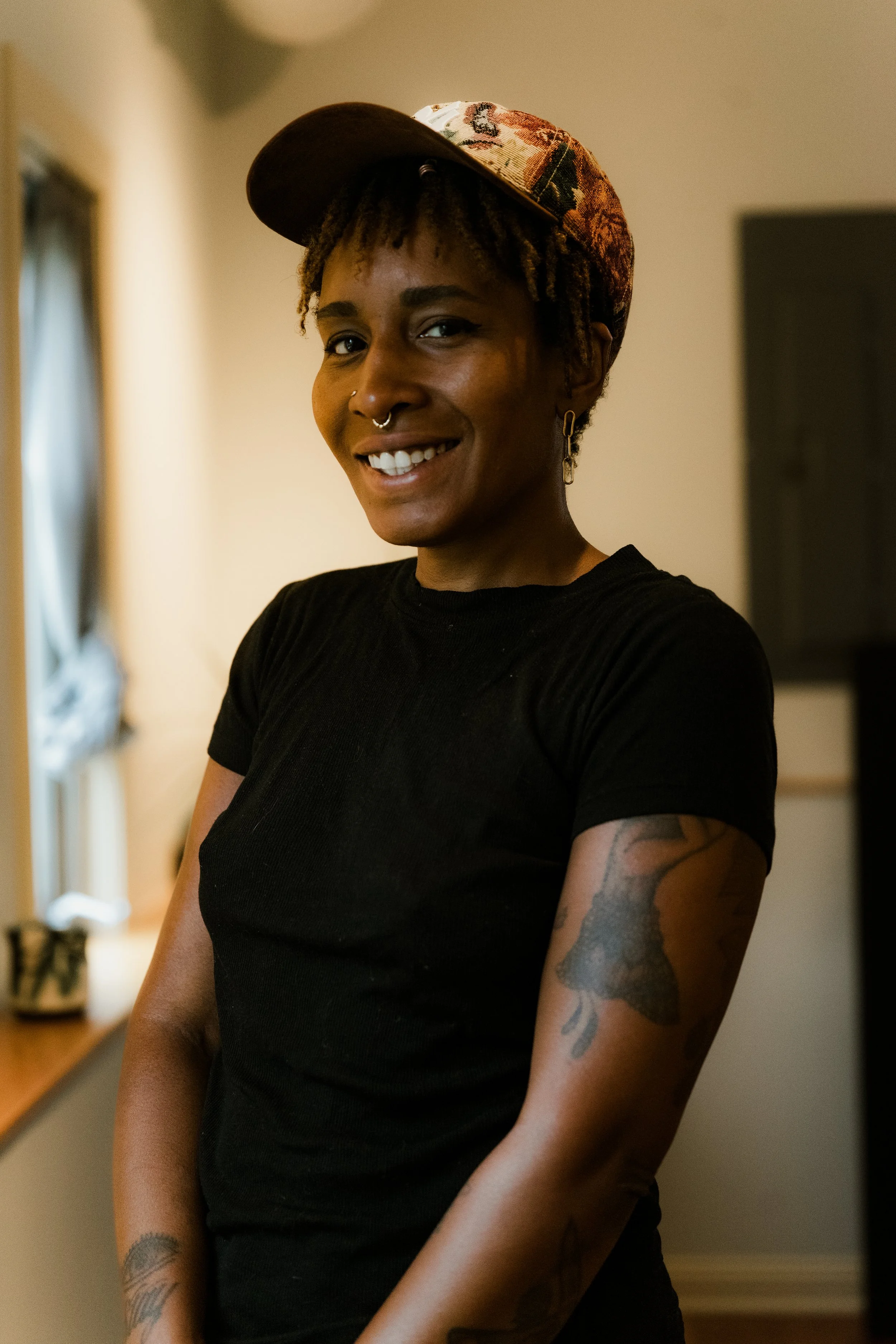 Sarah White, headshot in Northeast Minneapolis at Minnesota Integrative Health Studio.