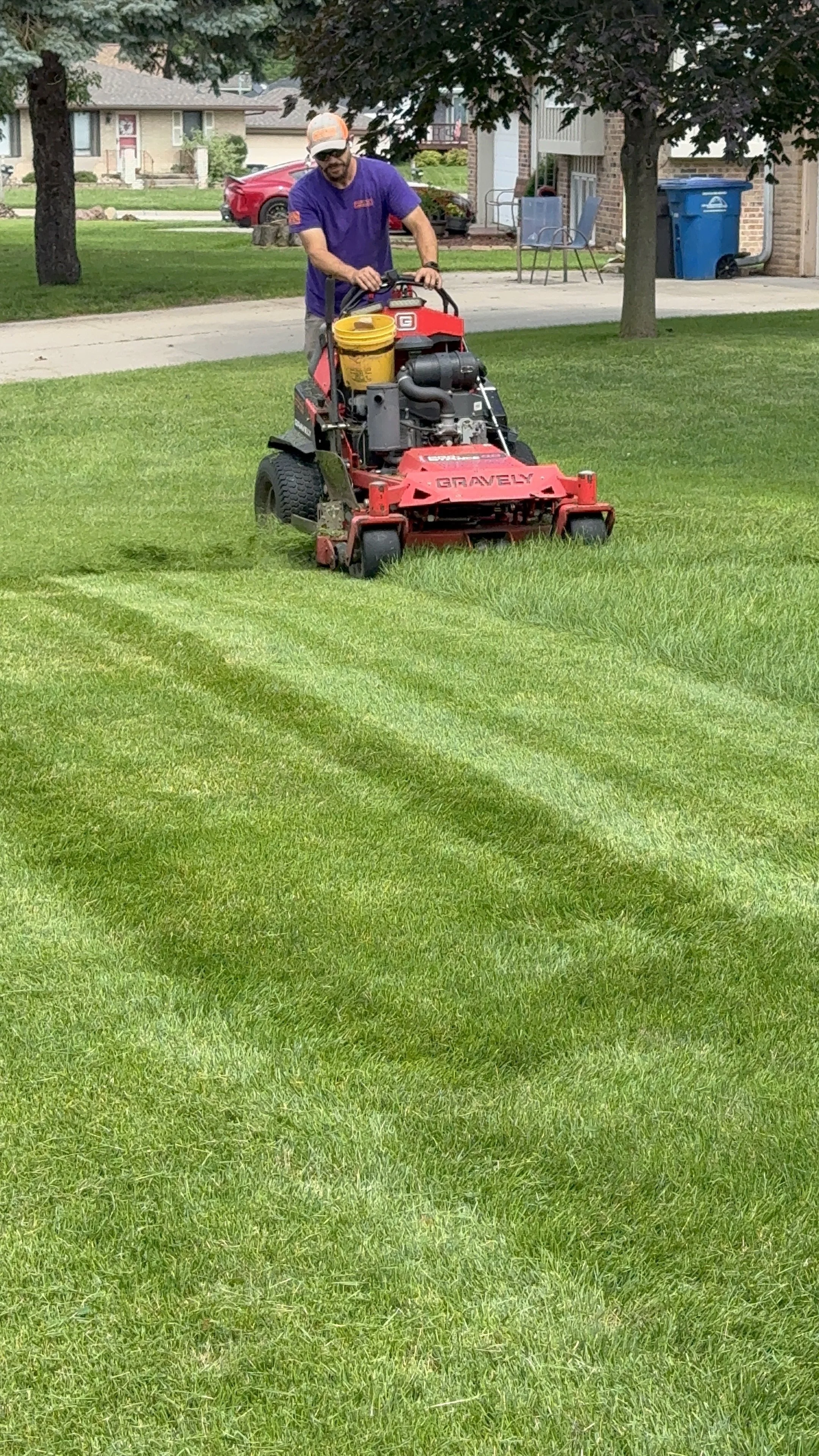 Grass mowing in Pleasant Hill, Iowa