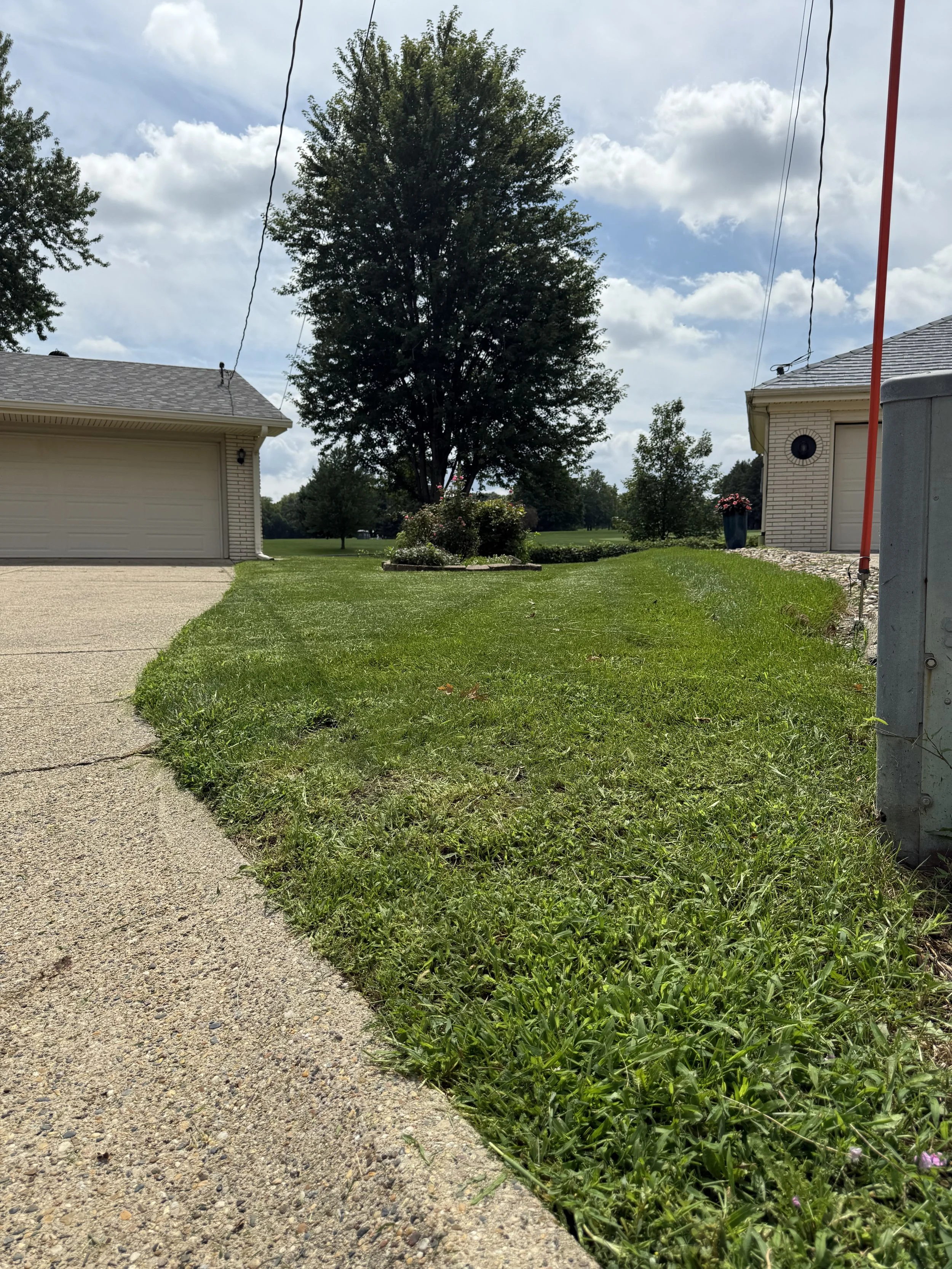 After grass mowing in East Des Moines, IA