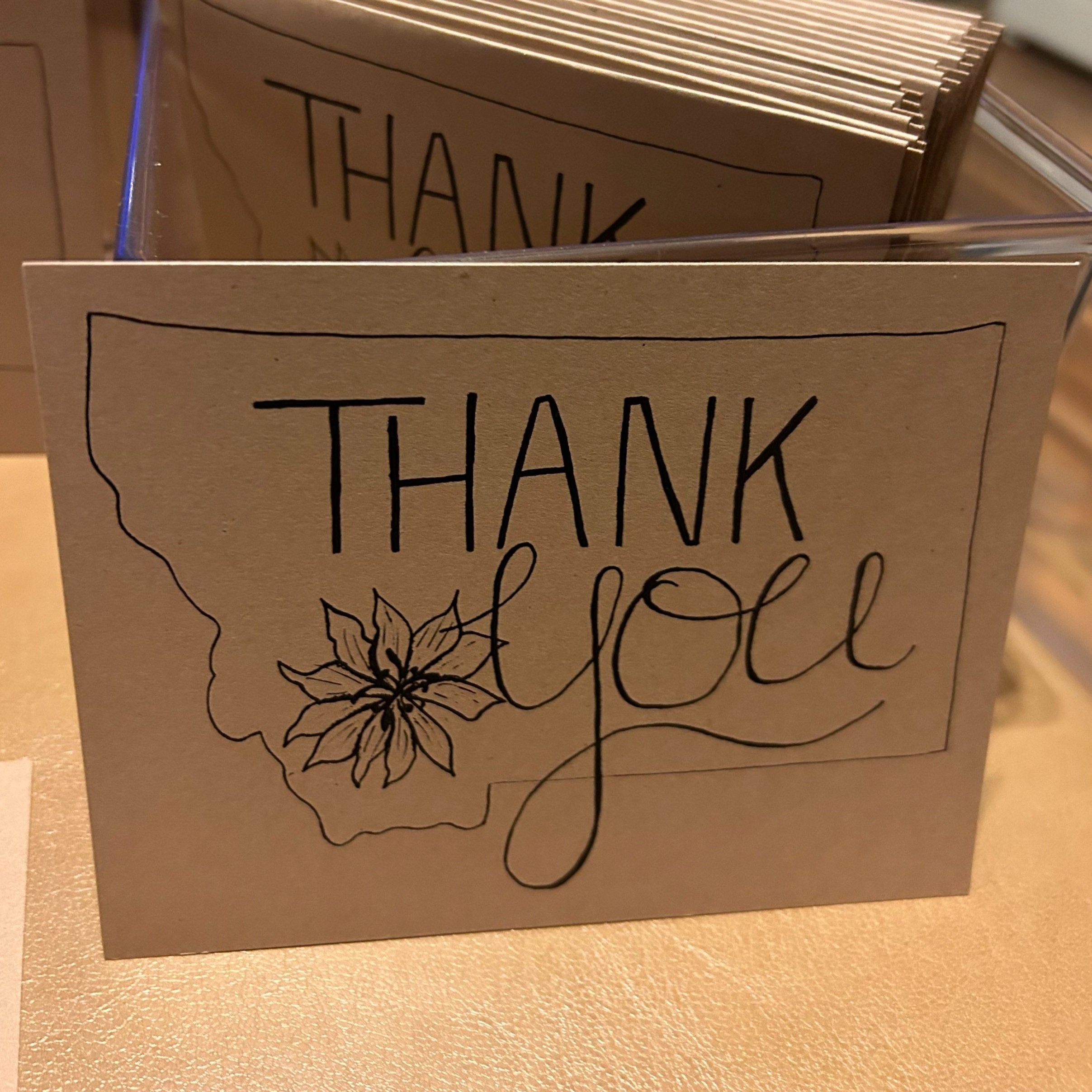 Ink pen reprinted on Kraft cardstock