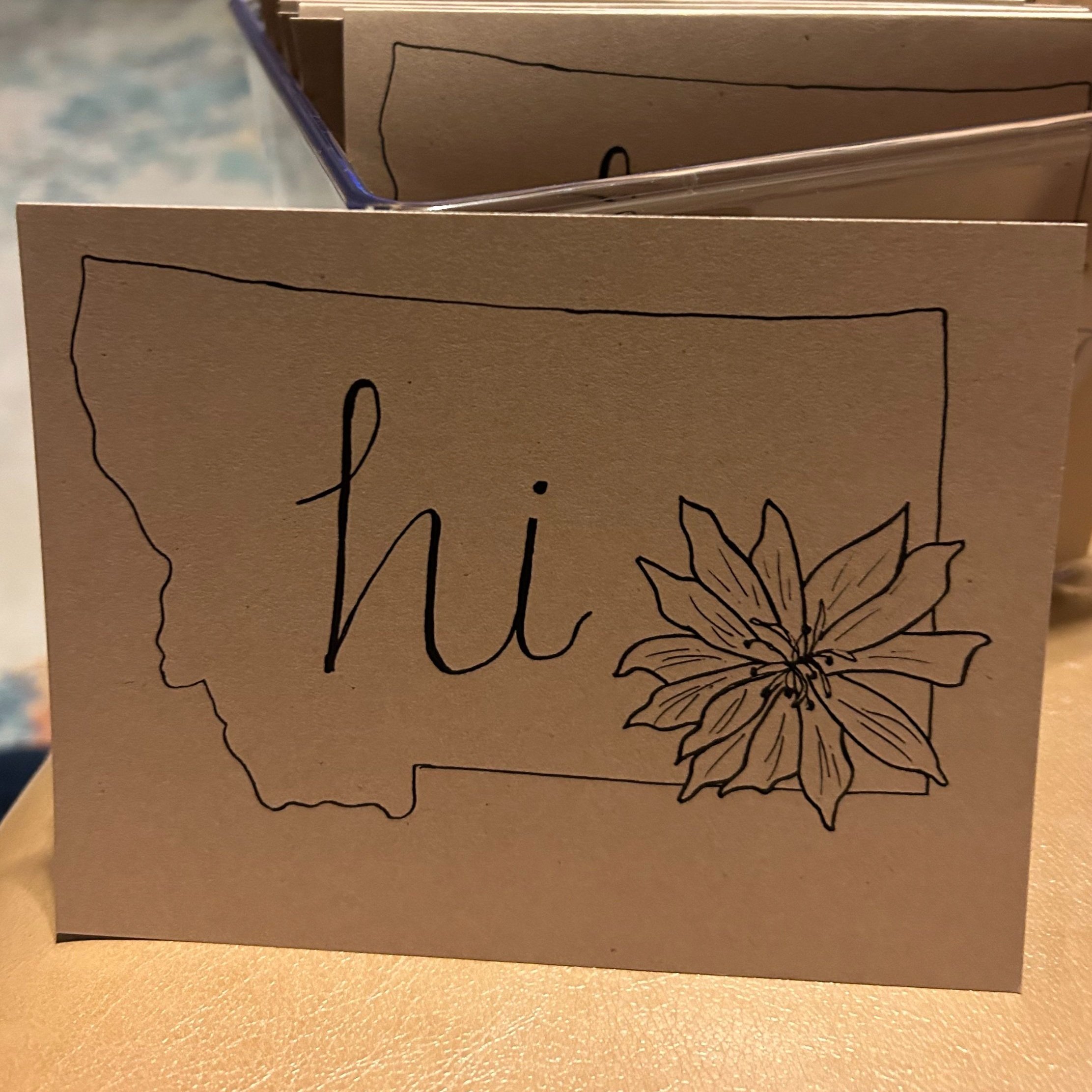 Ink pen reprinted on Kraft cardstock