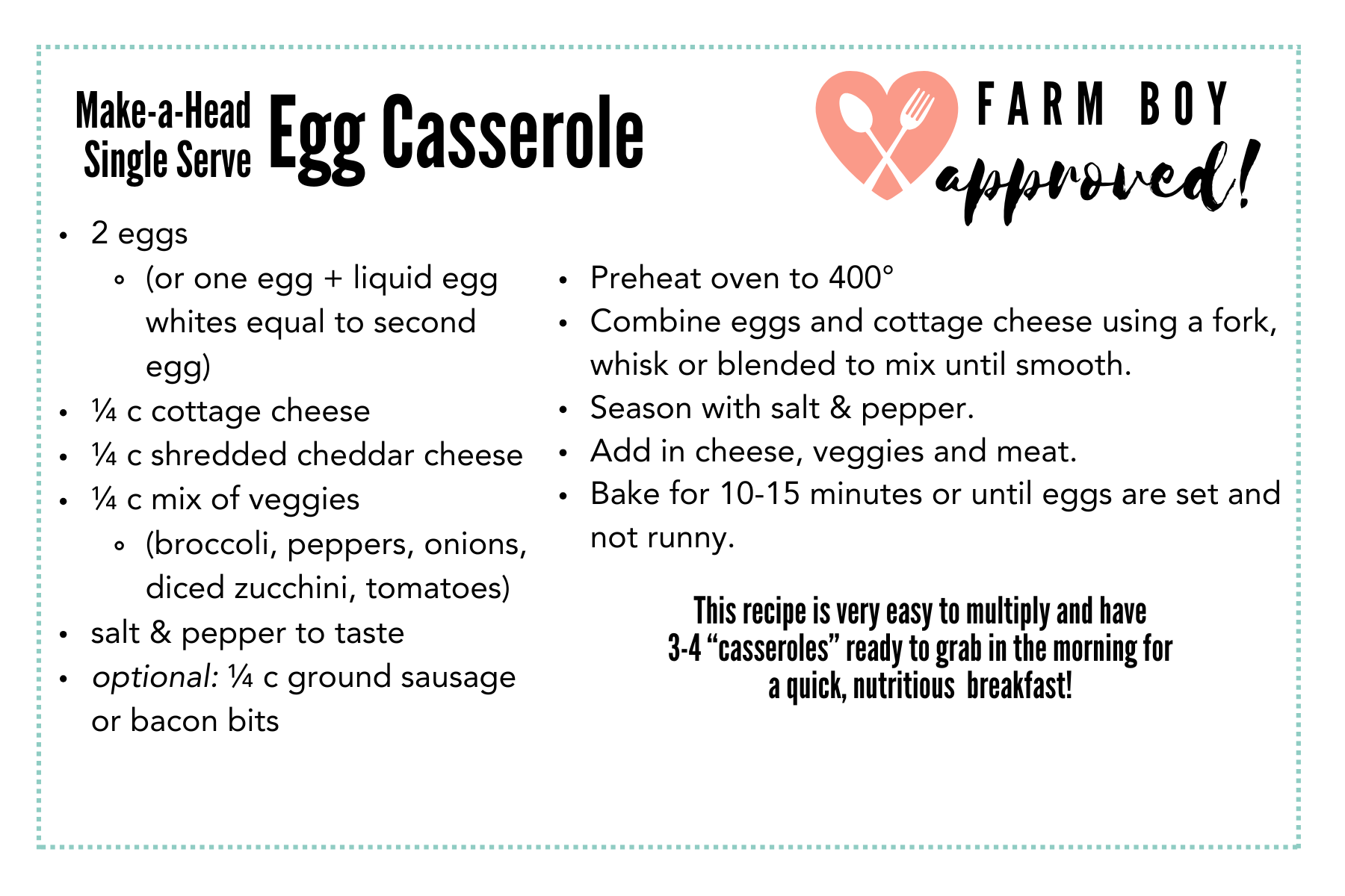 Make-A-Head Egg Casserole