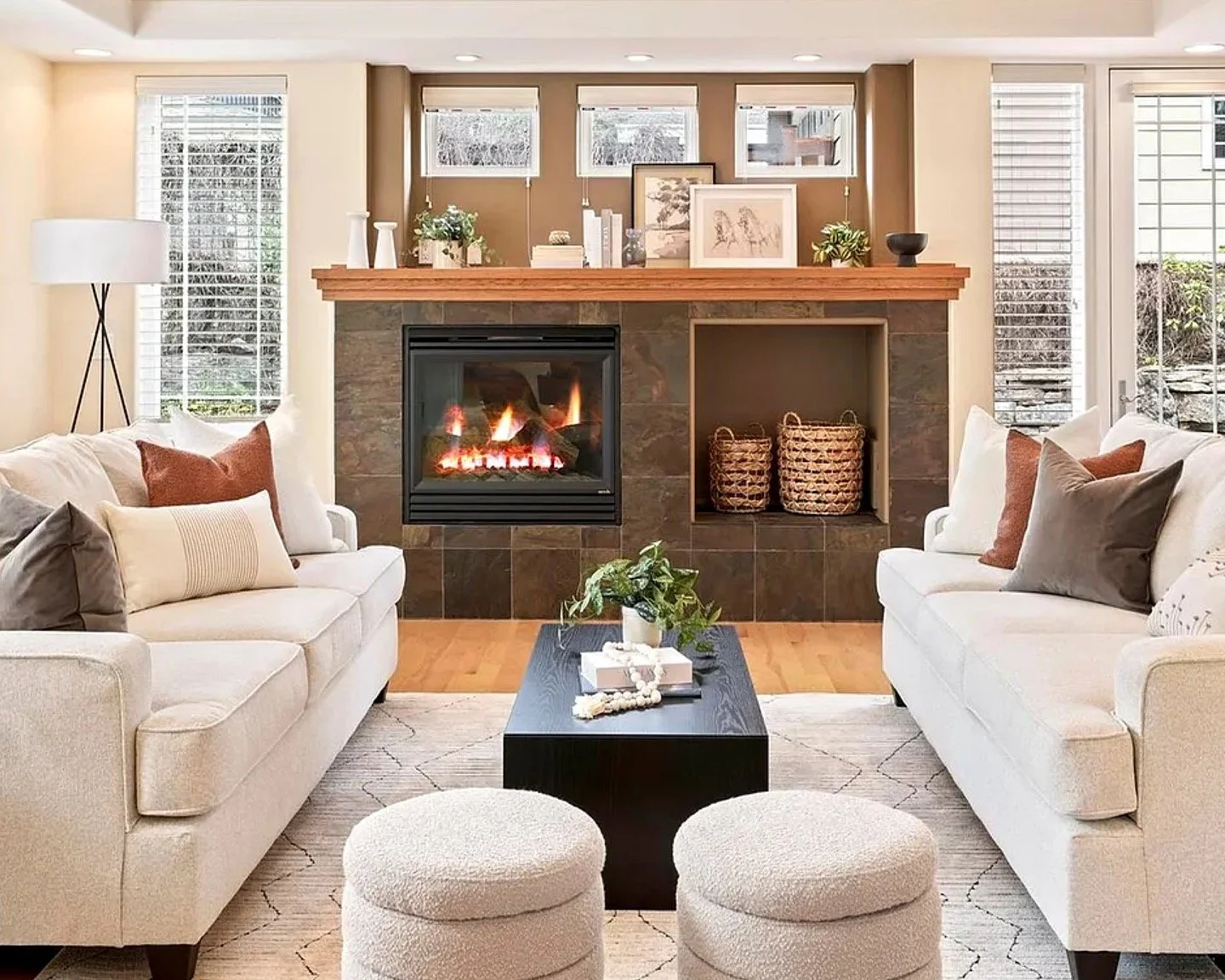 Boulder living room home staging design
