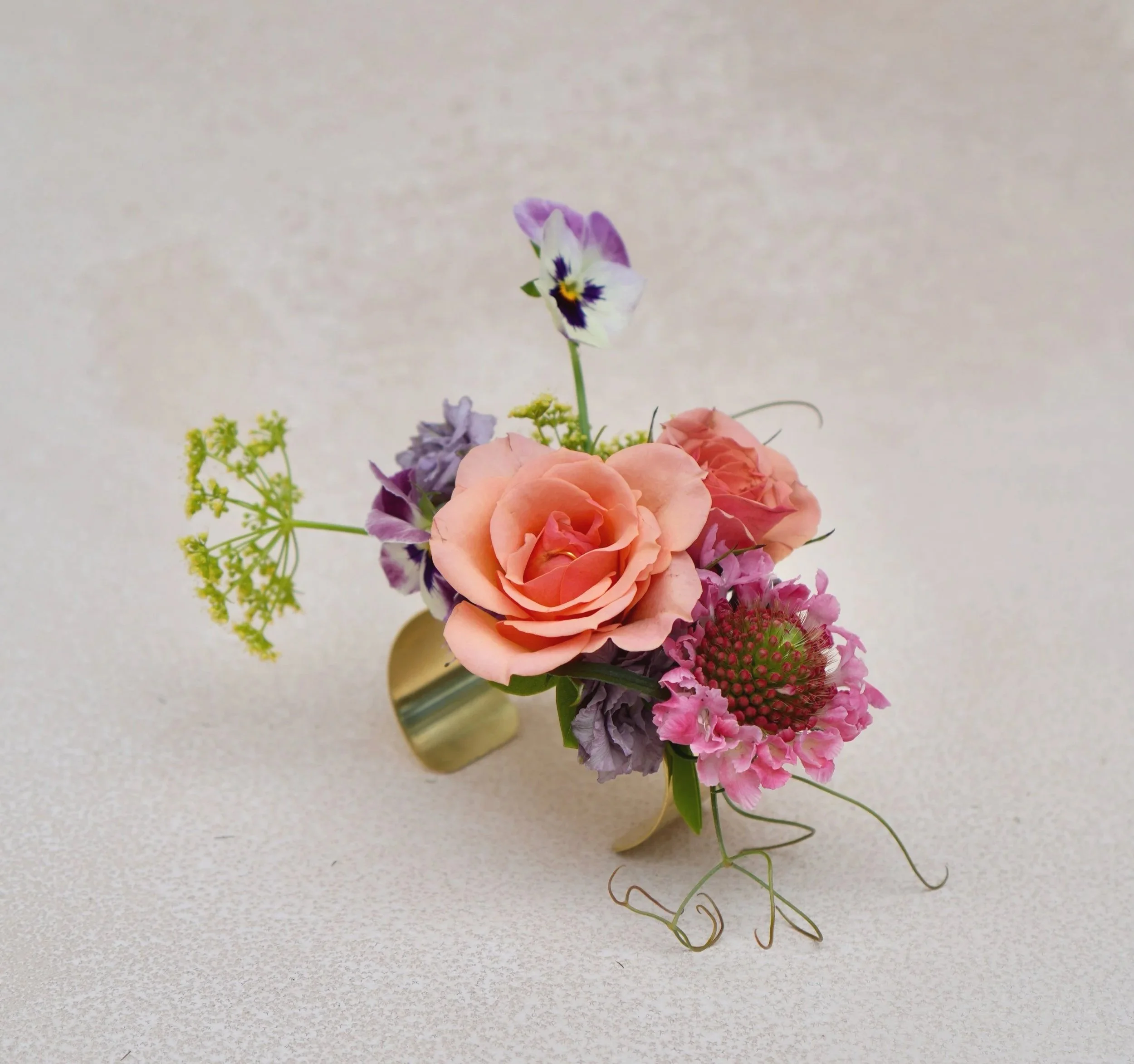 Wrist corsage, brights