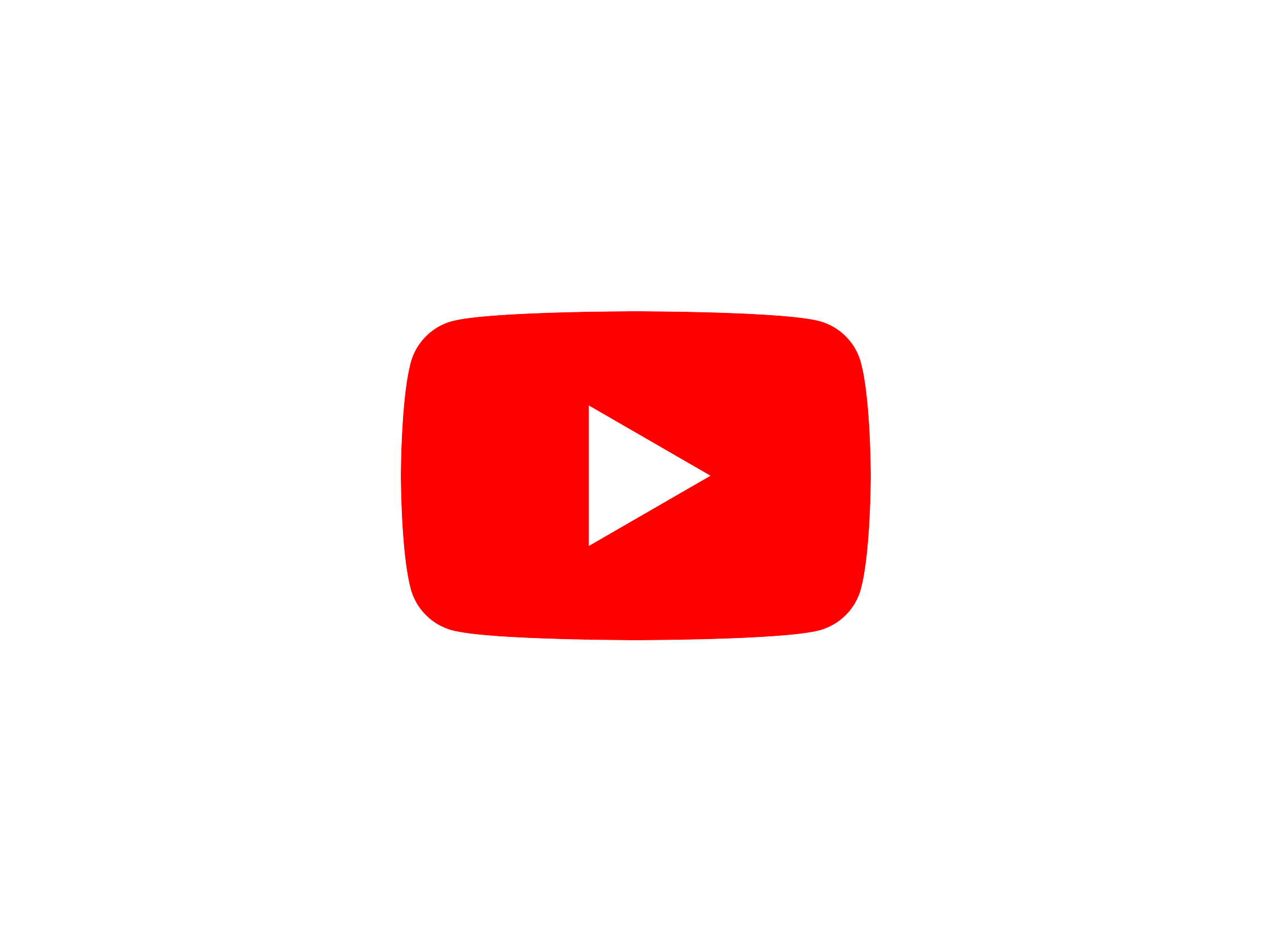 YouTube logo with a red play button in the center.
