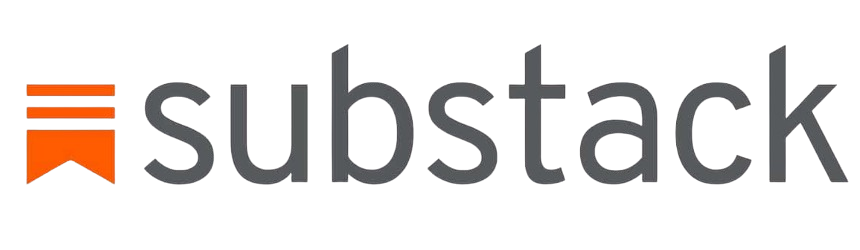 A 3D logo of the word 'Substack' with stylized orange and grey design elements.