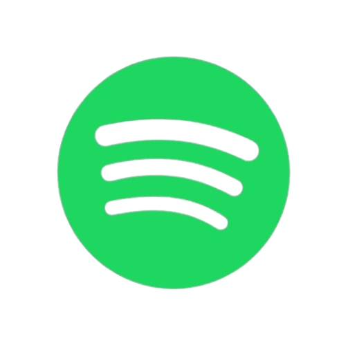 Green Spotify logo on a black background.