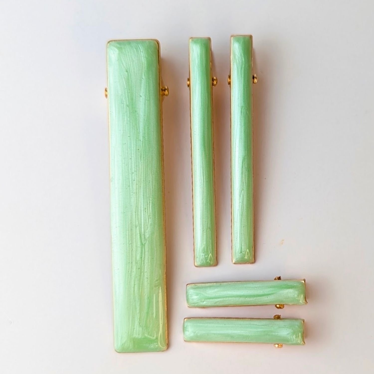 Mint Green Hair Clips