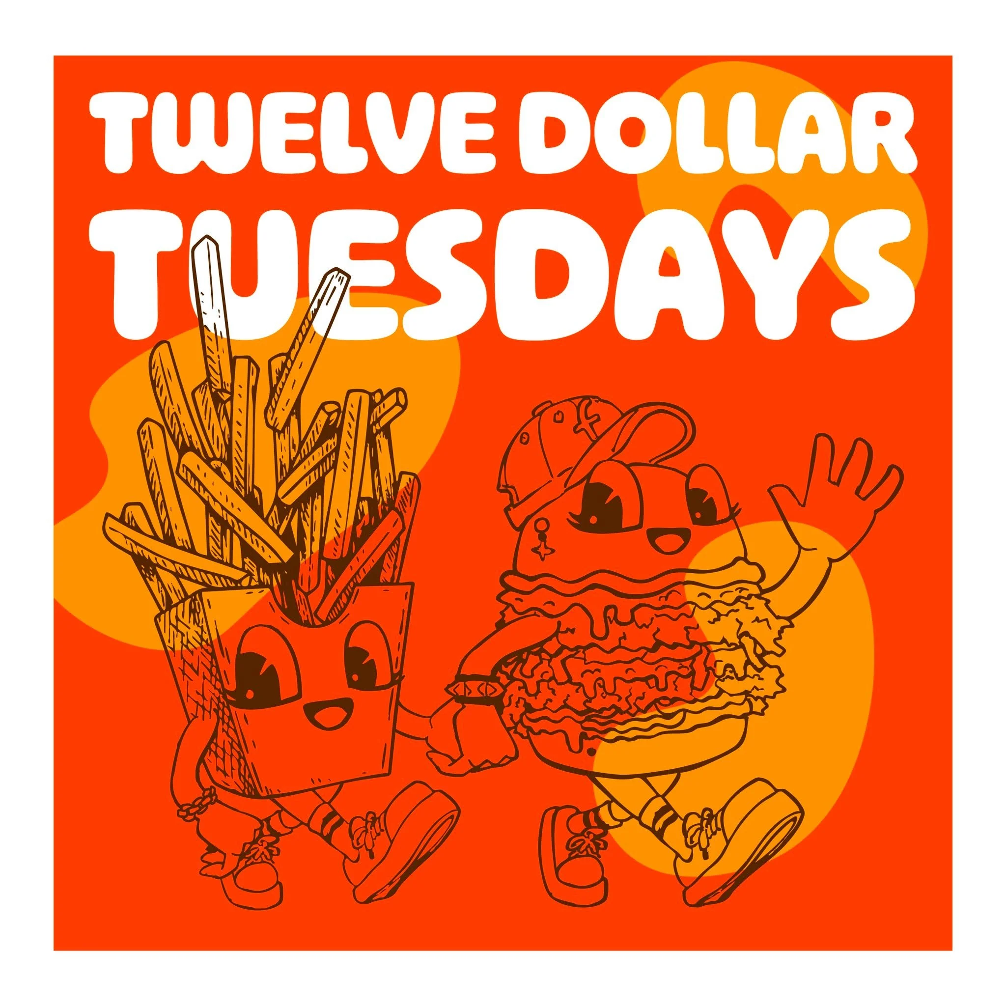 We're bringin' $12 Tuesdays BACK 🍔🍟 Snag a Fiamma Smash w/ cheese &amp; fry combo for just $12 every Tuesday 🧡 and for the non-beef loving burger lovers, the deal is good for our house-made veggie patty too!