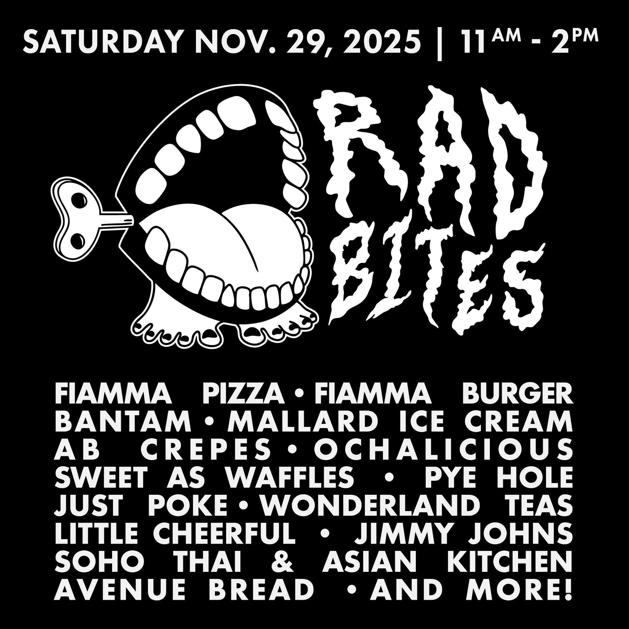 RAD BITES IS BACK 🖤 

Head down to Railroad Avenue District - aka RAD - on Small Business Saturday to taste some of the flavors the block has to offer! Cruise the Ave for a self-guided food + drink tour while enjoying small bites from over a dozen R
