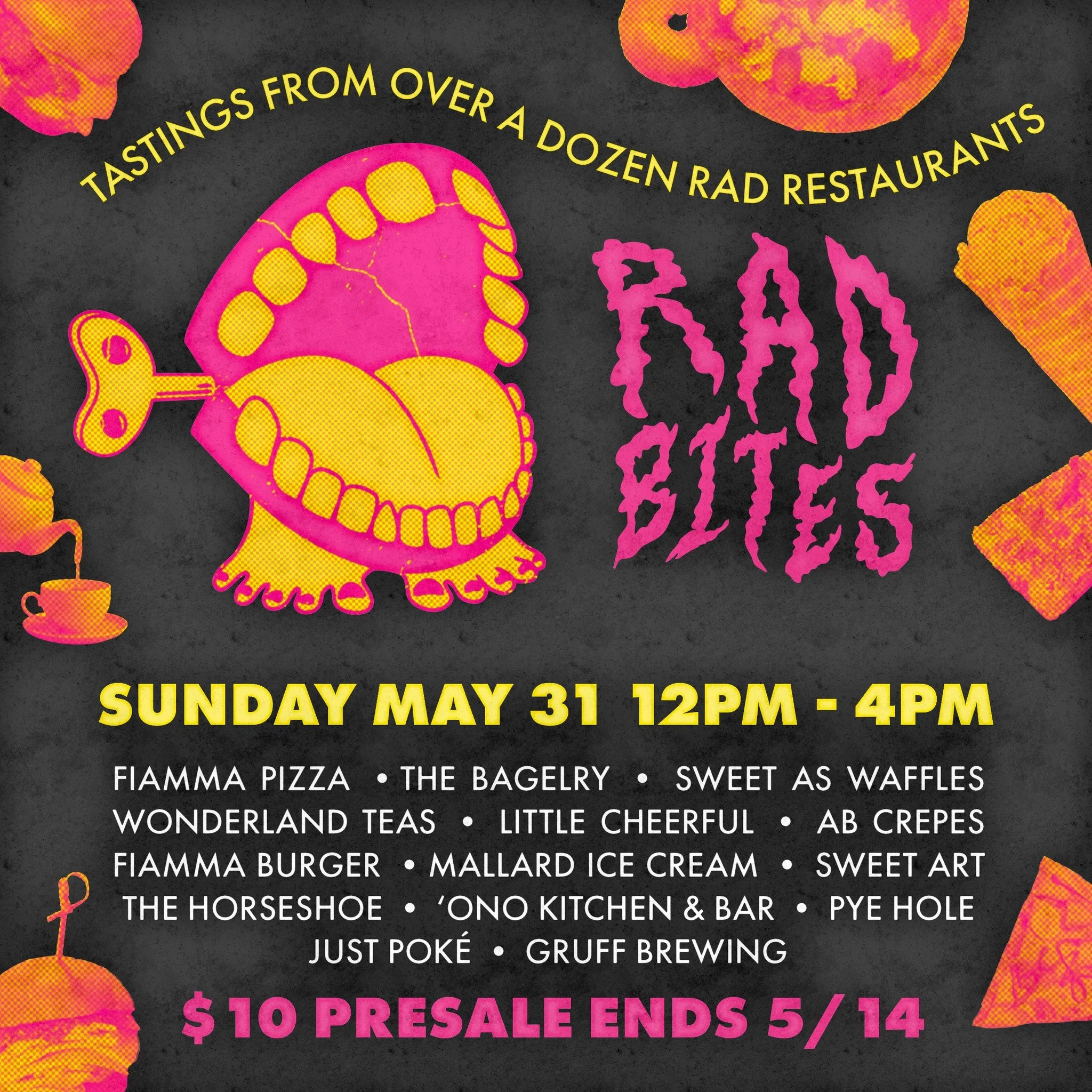 RAD bites is soooooo back! Bellingham&rsquo;s funnest tasting event returns on May 31 as part of the RAD Block Party 😎  Get a literal taste of what our block has to offer with bites from each one of these 14 restaurants in Railroad Avenue District (