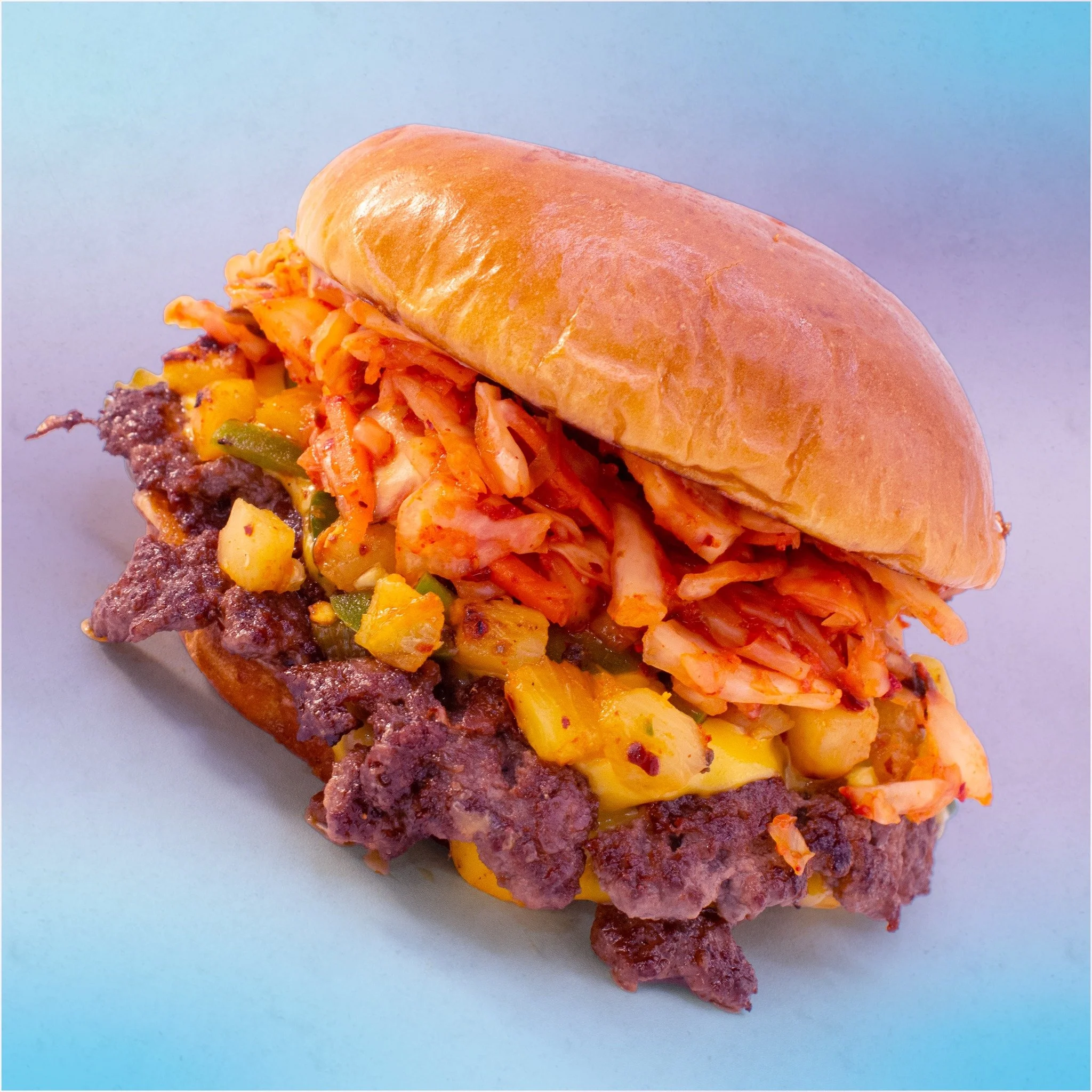 There is&hellip; A piece of pineapple on my burger?! This one&rsquo;s for the kimchi crew, the pineapple-on-burger stans, the umami army 🫰

The K Pop Smash features double beef patties grilled with onions and a dab of BBQ sauce. Stacked up with 2 sl