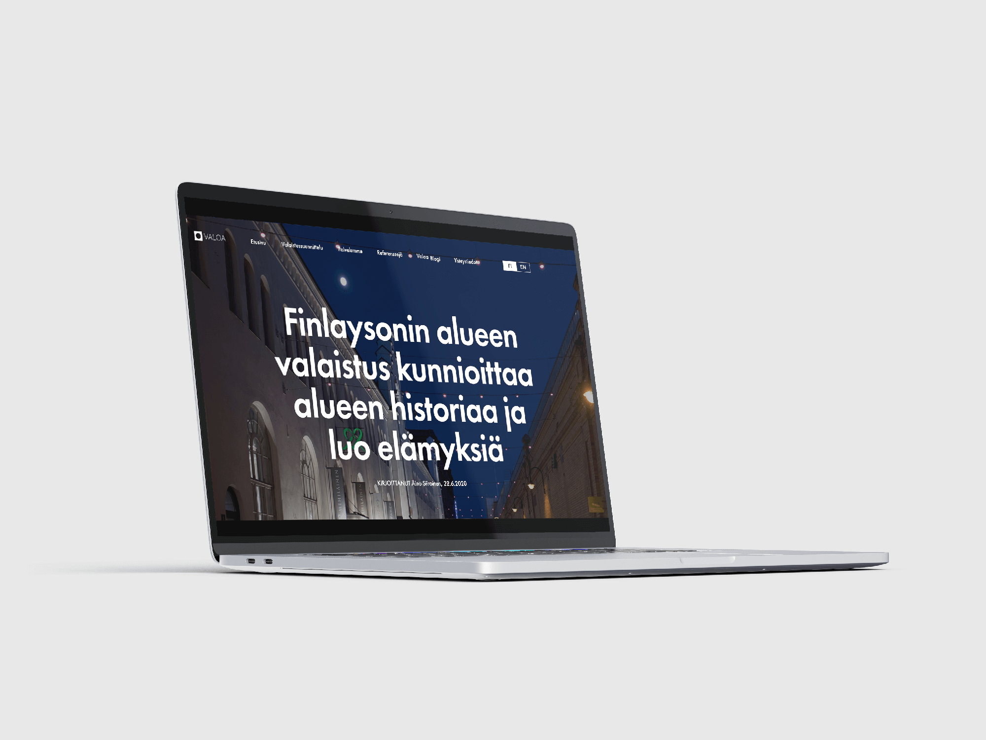 ‹aloa design – Finlaysonin alueen valaistus kunnioittaa alueen historiaa ja luo elämyksiä