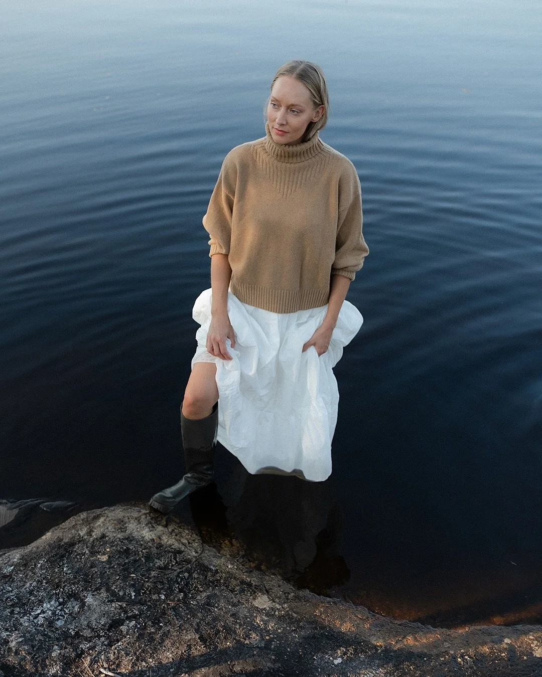 A summer memory &ndash; 

The first swims of the summer are always special. Especially those unexpected ones with your clothes on.

The scent of the lake in the early summer when it still feels new. Like a memory. In your bare feet on the sand, water