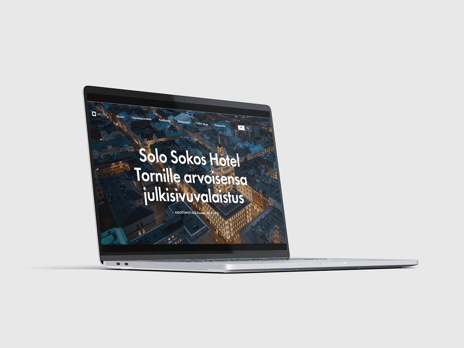 Valoa design – Solo Sokos Hotel Tornille arvoisensa julkisivuvalaistus