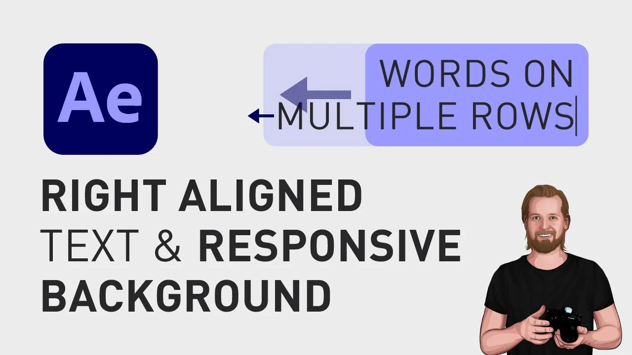 How to right-align text in After Effects (with responsive background ...