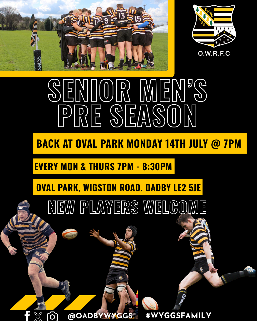 Senior Men's Preseason Training