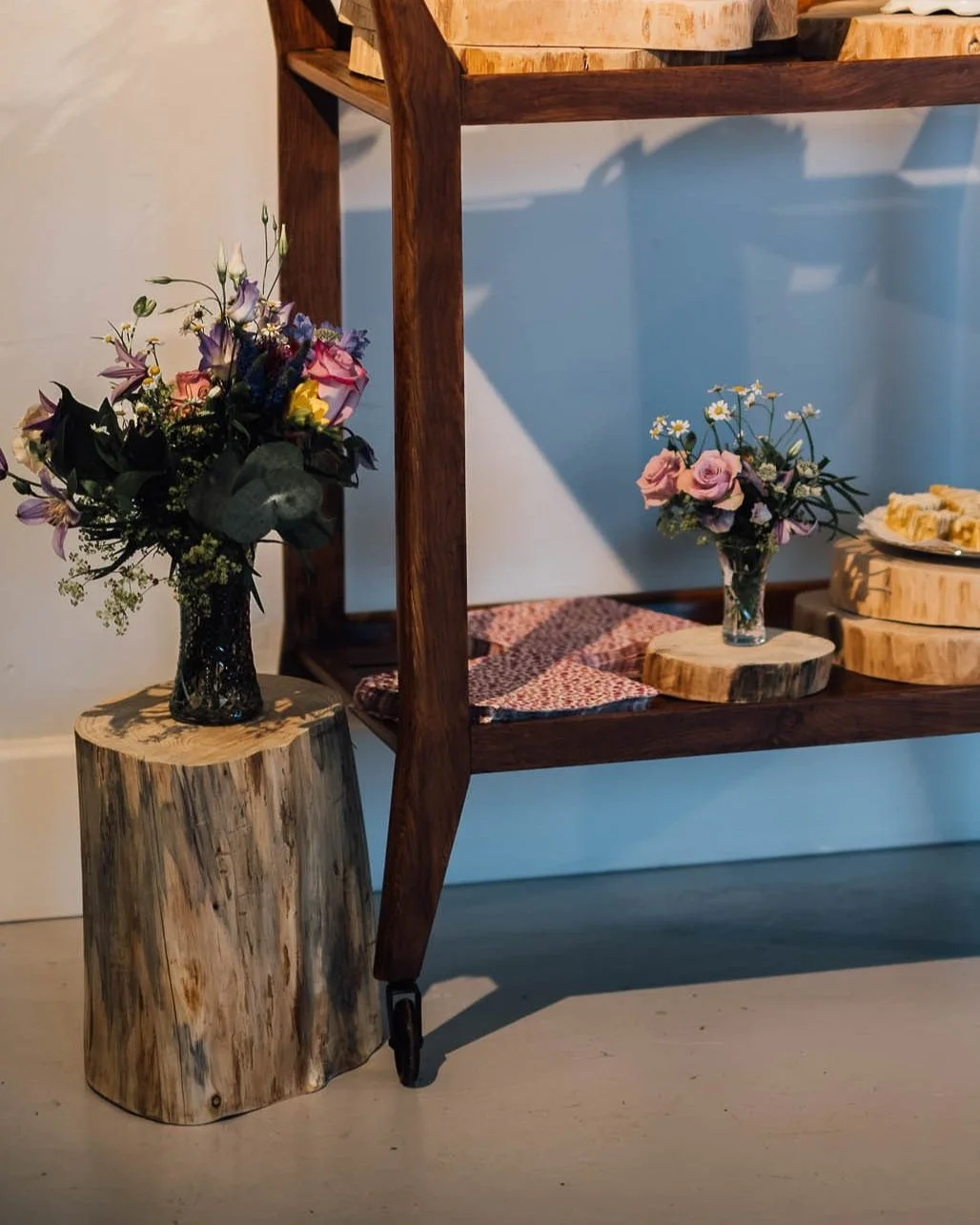 Tall log chunks for hire - Mae & Maple