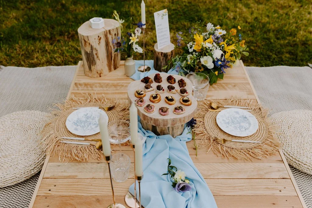 Picnic Table for two people - proposal table hired from Mae & Maple Prop & Decor Hire