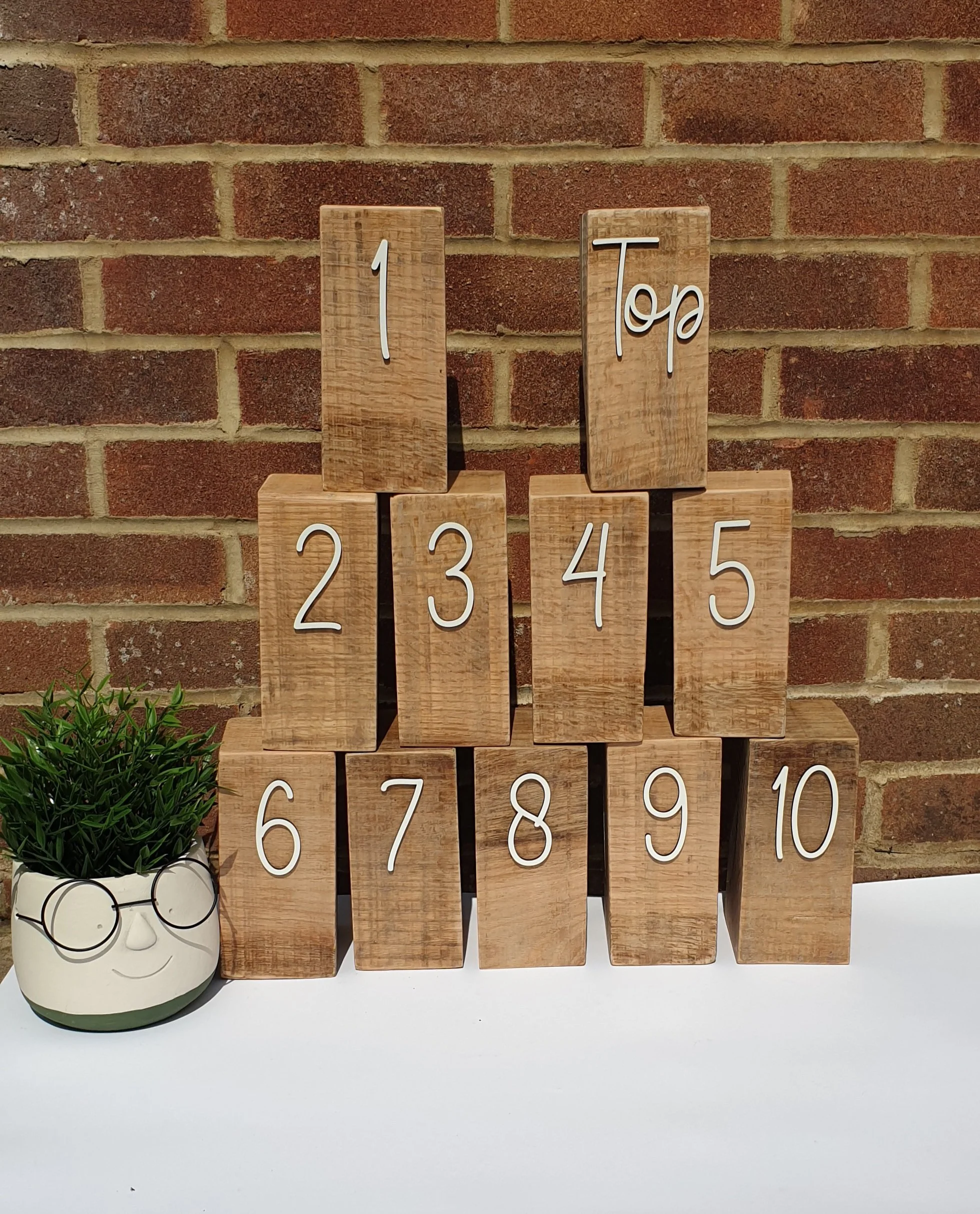 Wooden table numbers