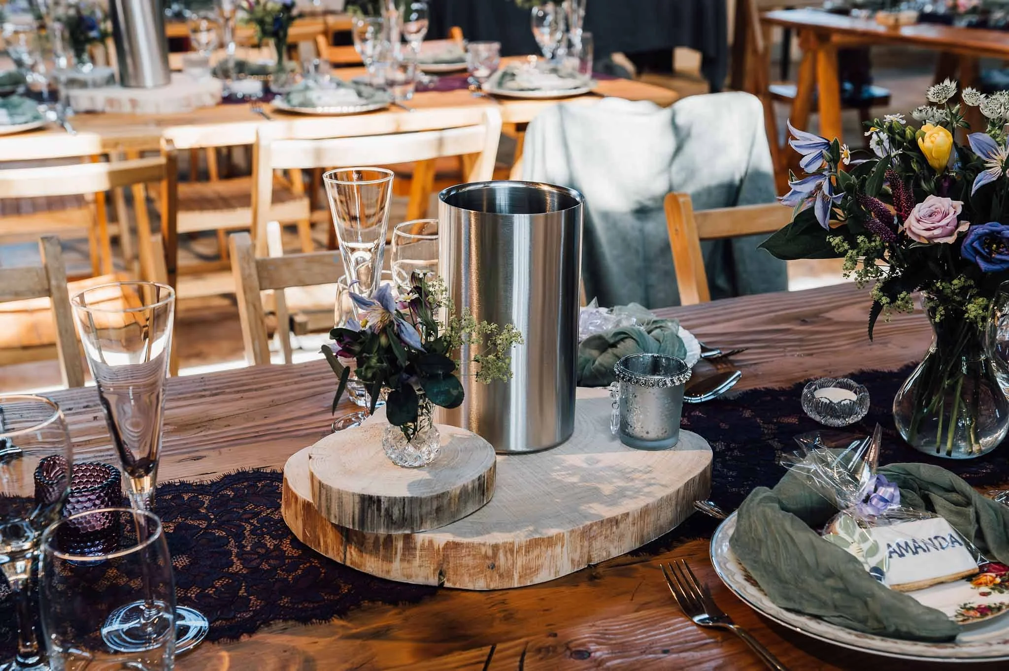 Large log slices for hire - Mae & Maple