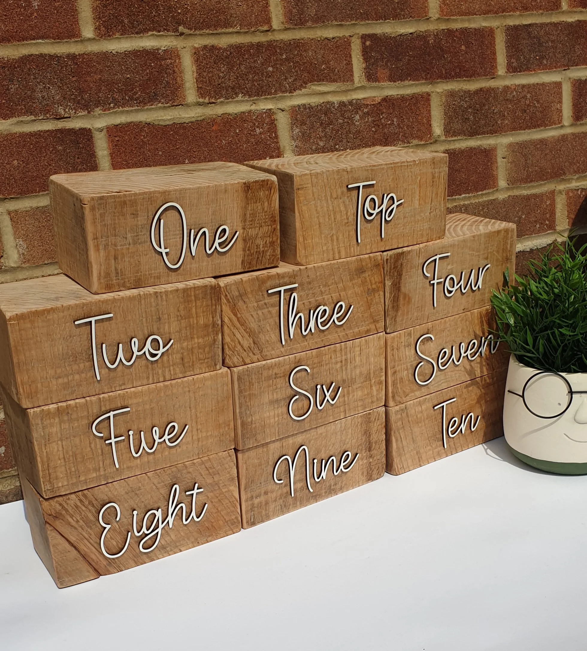 Wooden table numbers