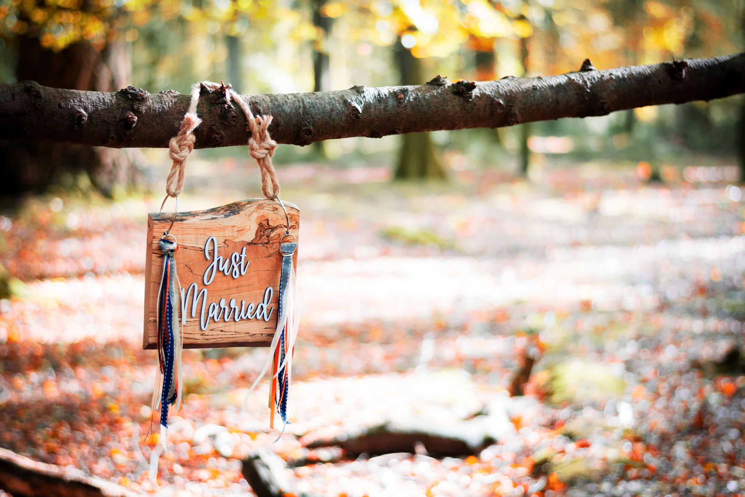 Just Married sign for hire from Mae & Maple