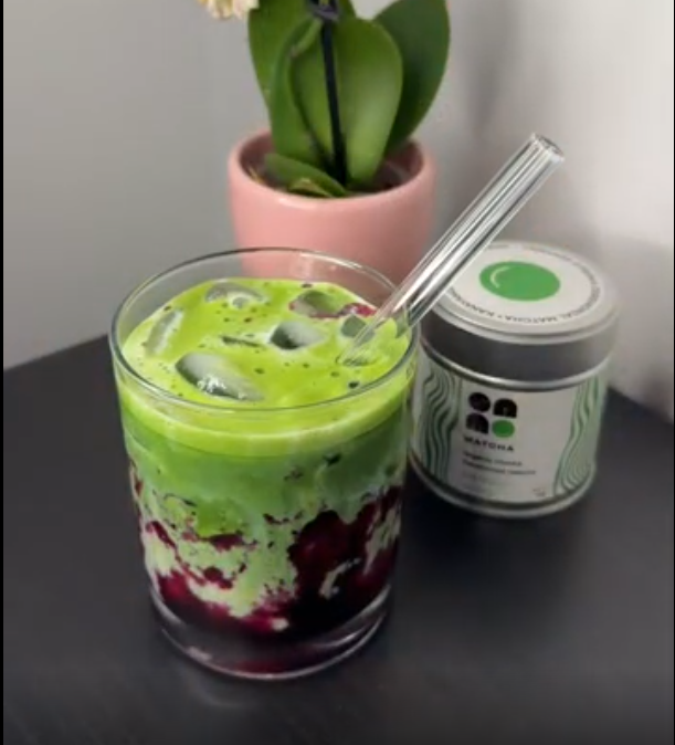 Blueberry Matcha Latte: simple and delish