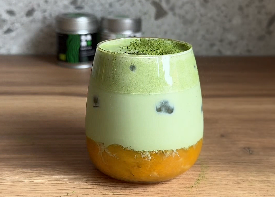 Mango Matcha Cloud: A Tropical Layered Delight
